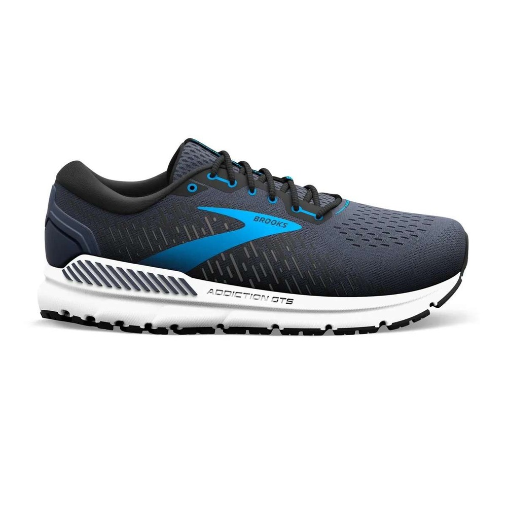Brooks Addiction GTS 15 Mens Running Shoes Grey Blue 1103651D077 Size 7 Medium D